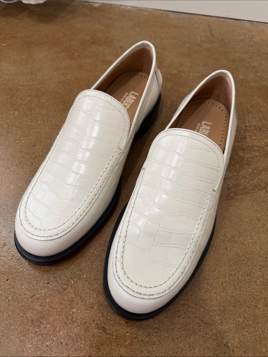 Labucq Shoes - LABUCQ College Loafer White Crocco Leather Loafers EU 40 (US 9.5-10)